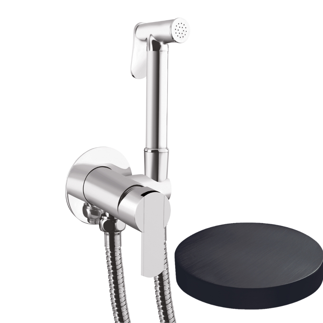 SH25/SCRNS Гигиенический душ Giulini Surf со смесителем (цвет - ганметал)