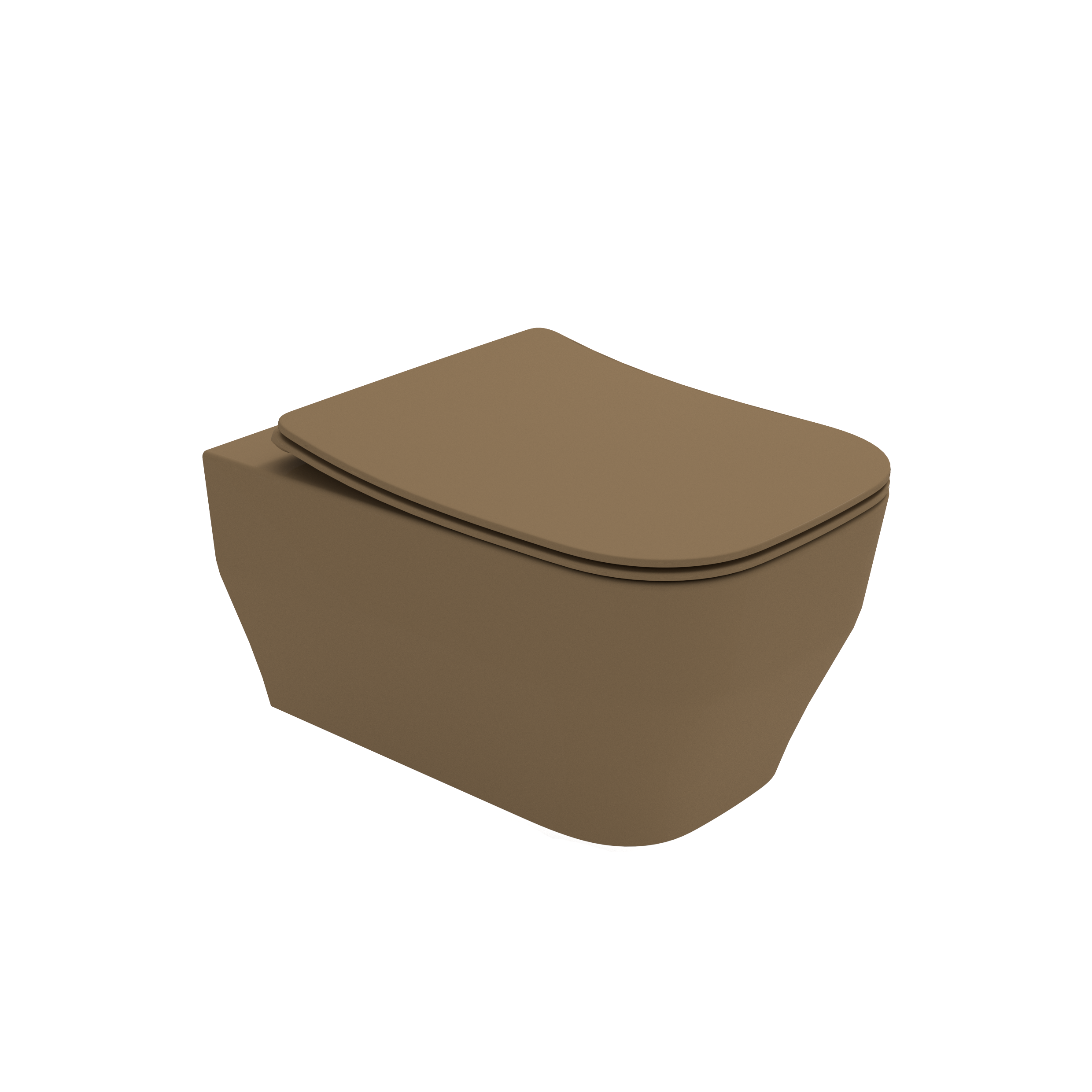 SYN1202R07 Унитаз подвесной безободковый Olympia Synthesis Eco с креплениями (цвет - матовый бежевый)