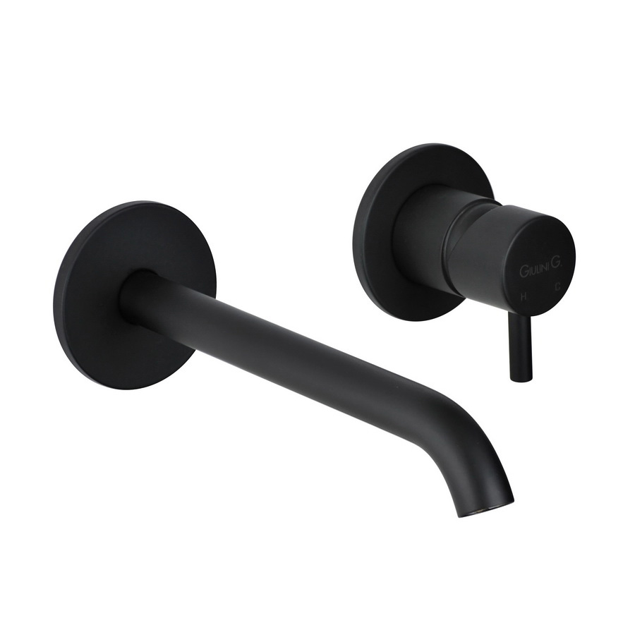 5920-13EPNO Внешняя часть смесителя встраиваемого Giulini My Future для раковины,излив 13 см,без донного клапана (цвет - черный матовый)