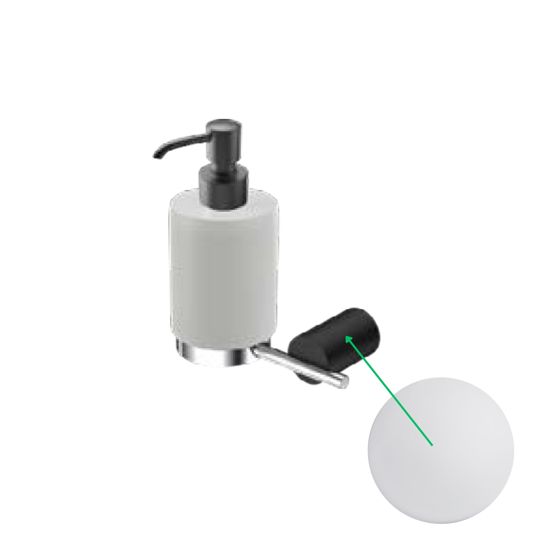 10732/D/BI/53/SSF Диспенсер подвесной Etrusca Dinamic, иск камень (цвет - хром)