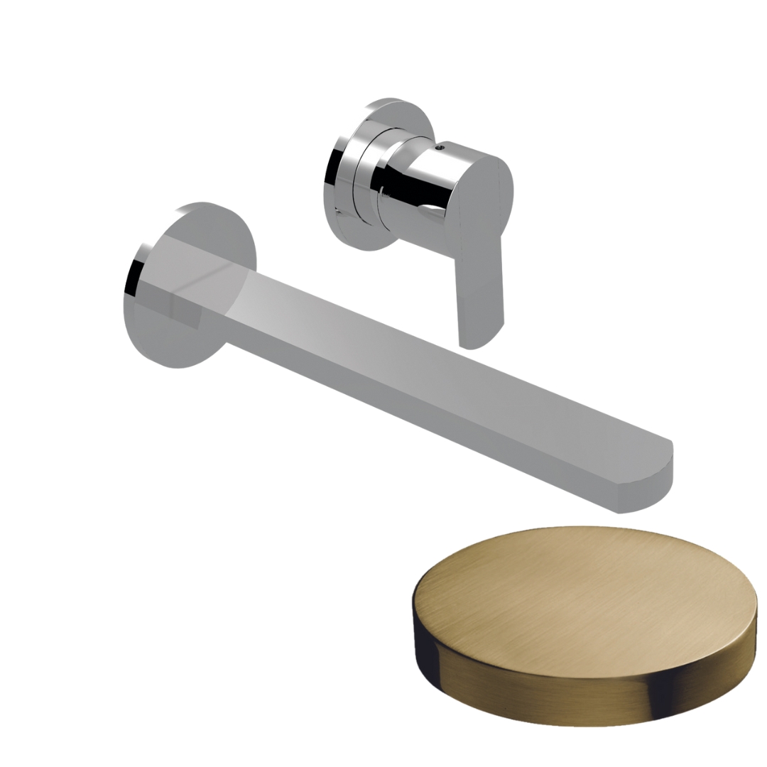 5825-20DLEPOSP Внешняя часть смесителя для раковины встраиваемого Giulini Surf Deluxe, излив 20 см, без донного клапана (цвет - золото брашированное)