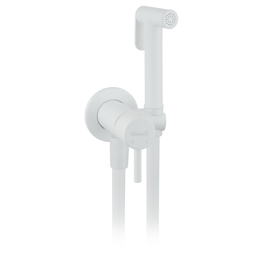 SH23EPBO Внешняя часть гигиенического душа Giulini со смесителем (цвет - белый матовый)