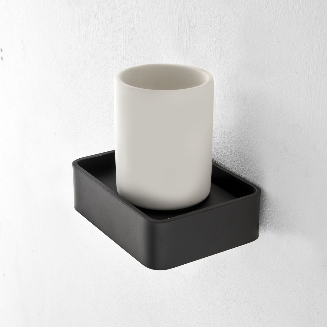 10701/30/SSF Стакан Etrusca Abaco, иск камень (цвет - черный матовый)