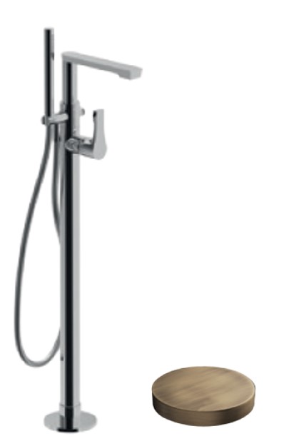 5792EPBROP Внешняя часть для смесителя для ванны Giulini Ego отдельностоящий, излив, ручной душ (цвет - бронза матовая))