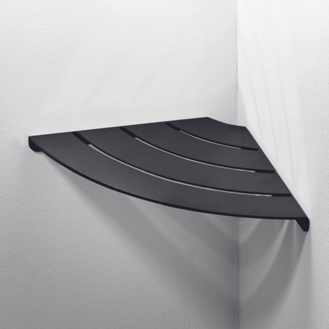 K/GR/38/1/30 Полка угловая Etrusca Complementi, 27.7х3х10 см (цвет - черный матовый)