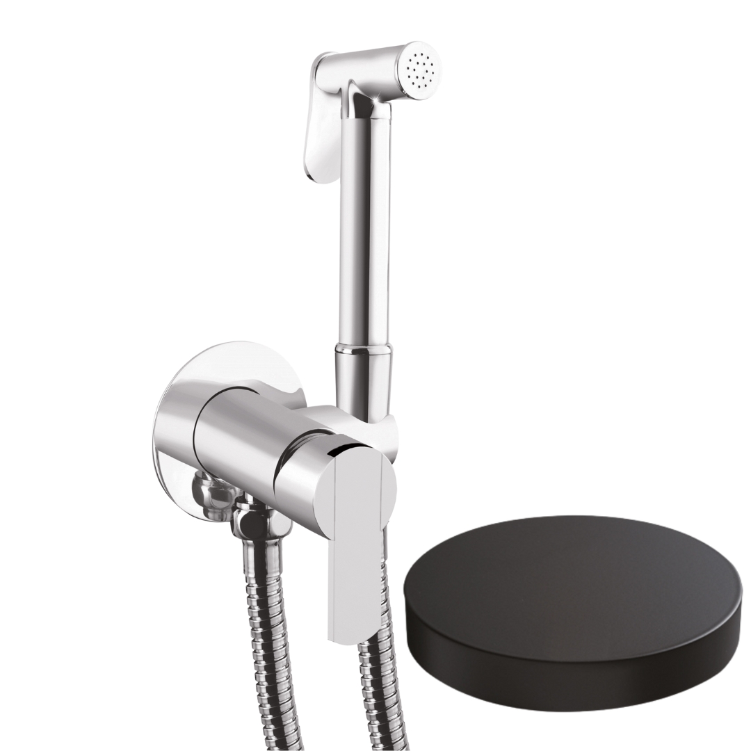 SH25/SEPNO Внешняя часть гигиенического душа Giulini Surf со смесителем (цвет - черный матовый)