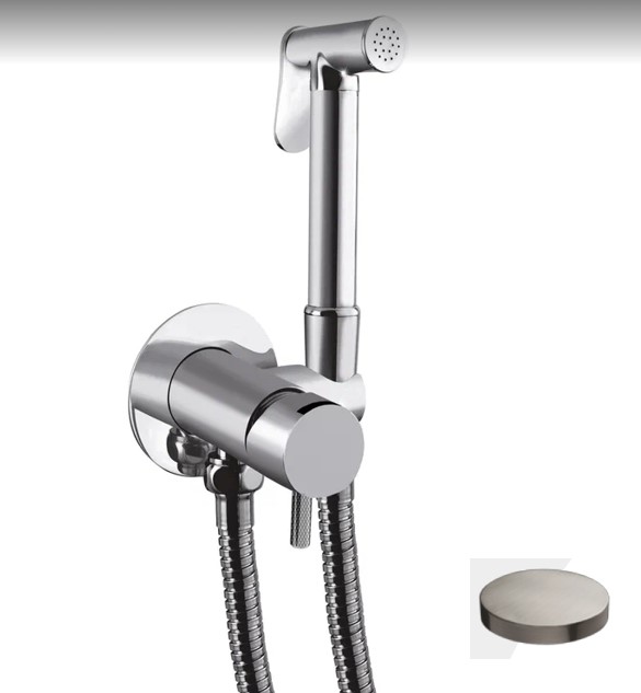 SH23/MFDEPNKO Внешняя часть гигиенического душа со смесителем Giulini My Future Deluxe (цвет - никель матовый)