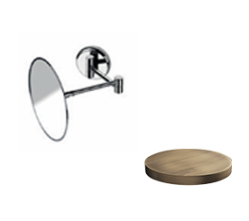 SP0015BROP Зеркало Giulini с креплением к стене, увеличительное х2 (цвет - бронза матовая)