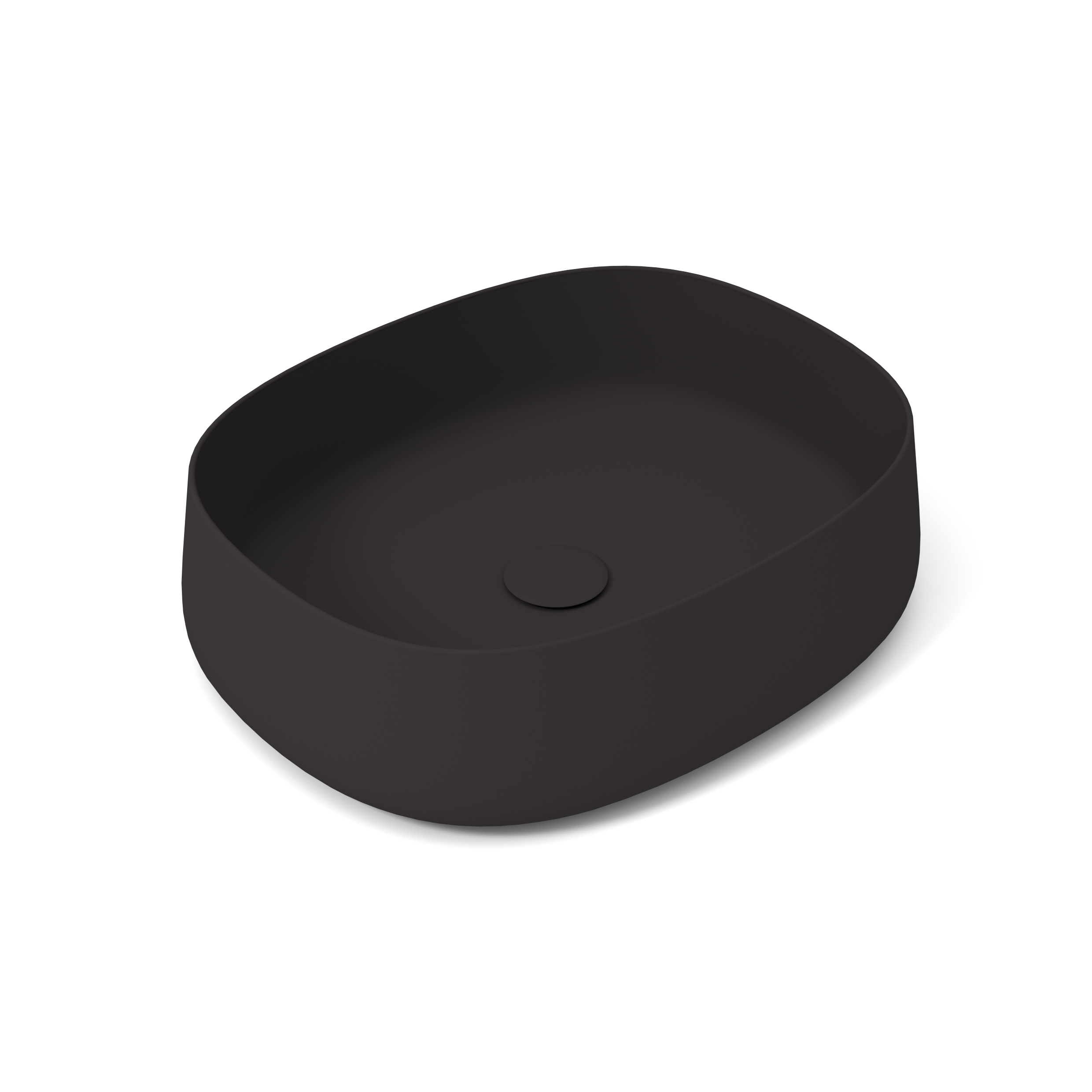 PAD4B50023 Раковина накладная Olympia Paddle, 52x42xh13 см (цвет - черный матовый)