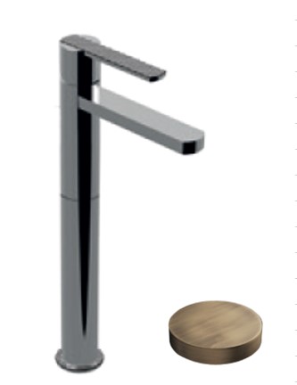 5811/SCDLBROP Высокий однорычажный смеситель для раковины Giulini Surf Deluxe, донный клапан (цвет - бронза матовая)