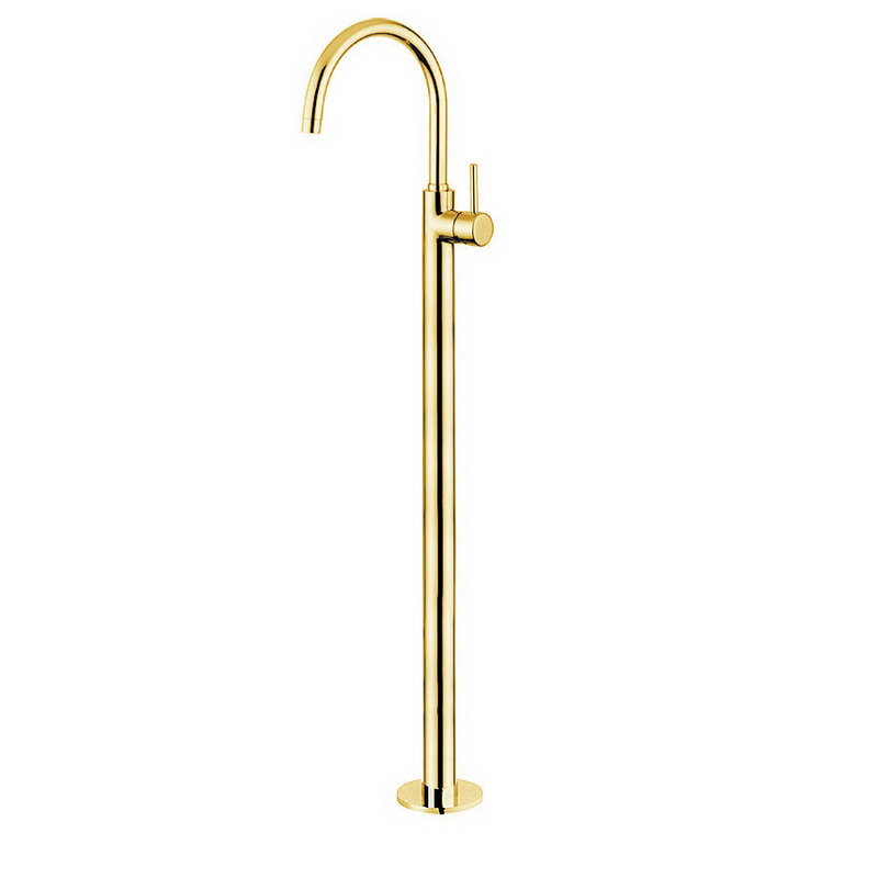 6590O Смеситель для раковины Giulini Futuro отдельностоящий, поворотный излив (цвет - золото 24 карата)