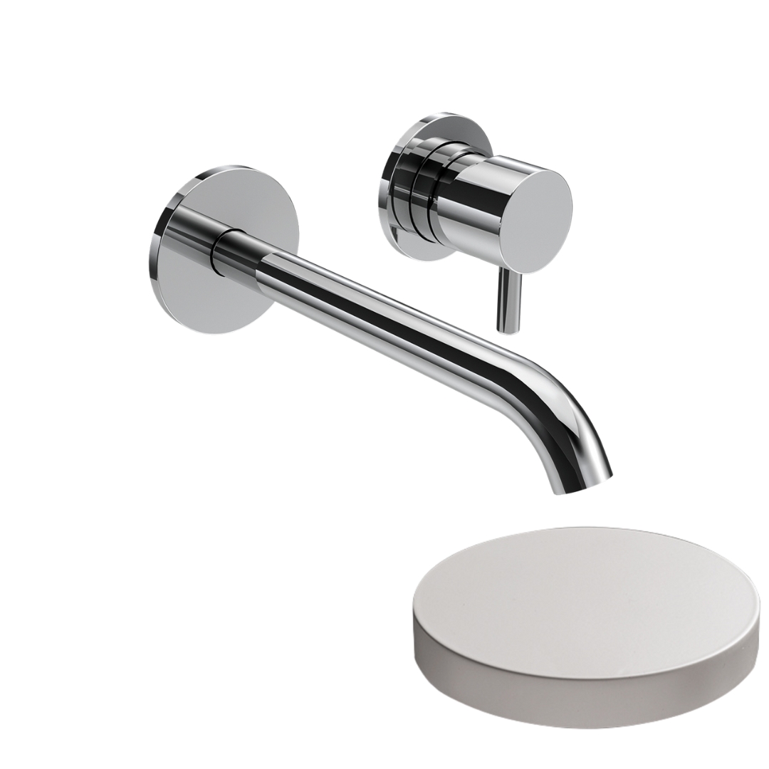 5925-18EPBO Внешняя часть смесителя встраиваемого для раковины Giulini My Future XL ,излив 18 см,без донного клапана (цвет - белый матовый)