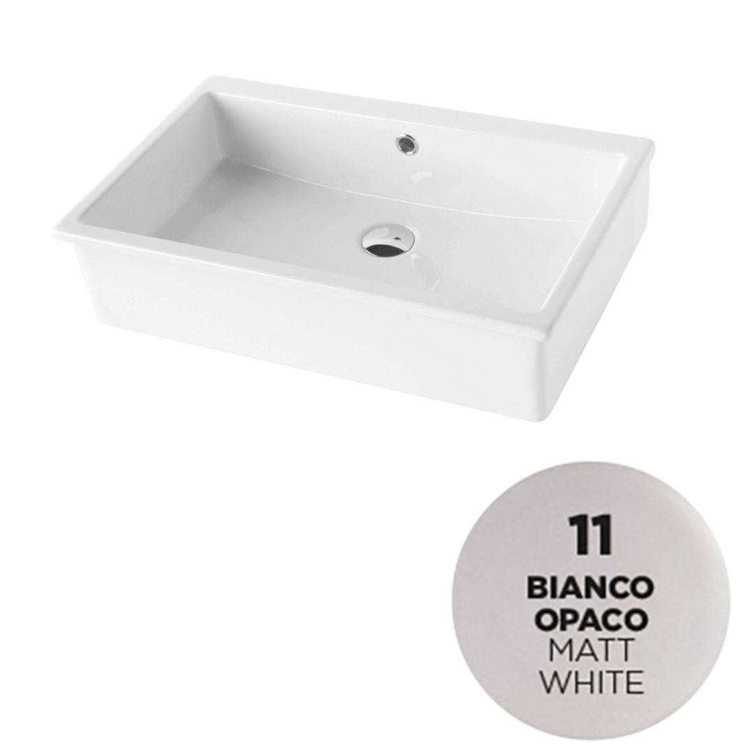 LIL4663011 Раковина встраиваемая/полувстраиваемая Olympia Dress 62.5х39.5 см (цвет - белый матовый)
