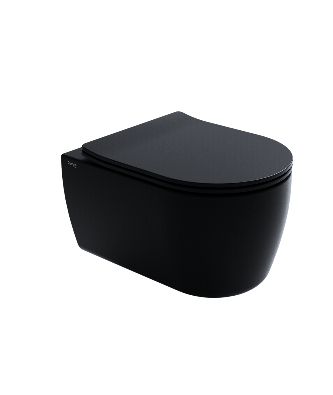 TOR1202V23 Унитаз подвесной Olympia Tornado система смыва торнадо, безободковый, с креплениями (цвет - черный матовый)