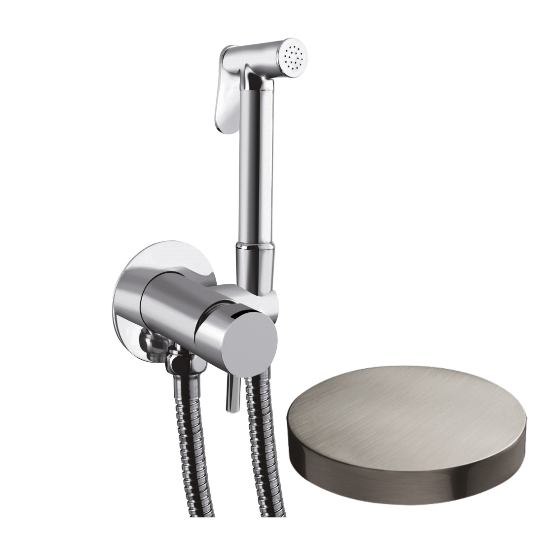 SH25/MFEPNKO Внешняя часть гигиенического душа со смесителем Giulini My Future (цвет - никель матовый)