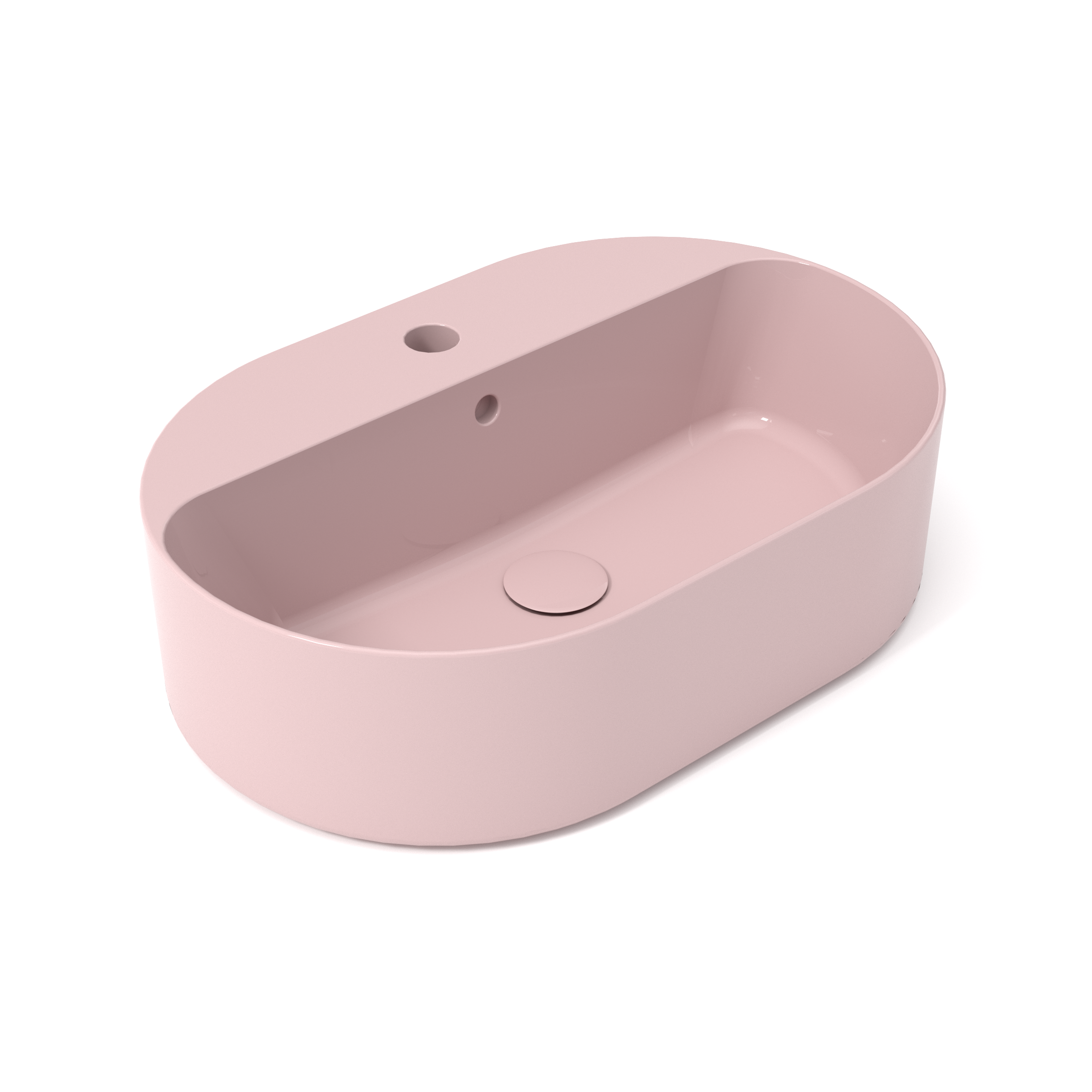 OPE42OV60109 Раковина накладная Olympia Open с отв. под смеситель 60x40x17 cm (цвет - розовый глянцевый)