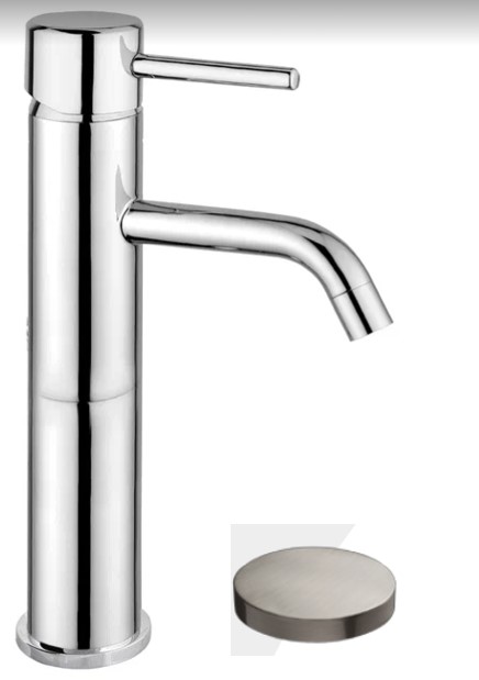 6537/SC-15NKO Смеситель для раковины Giulini Futuro  однорычажный, удлиненый, без донного клапана (цвет- никель матовый)