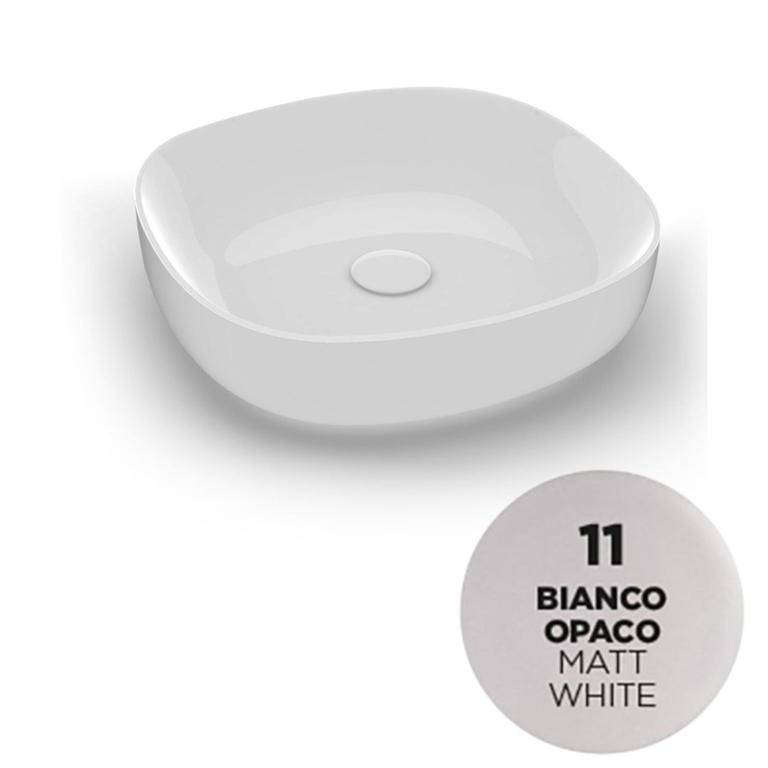 MET42O4011 Раковина Olympia Metamorfosi накладная, 45х45хh14 см (цвет - белый матовый)