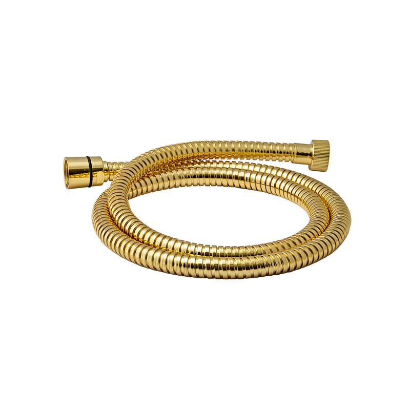 1573O Гибкий шланг 150 см c двойным зажимом (цвет - золото 24 карата)