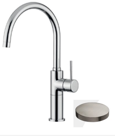 6582/SCNKO Высокий смеситель для раковины Giulini Futuro с поворотным изливом, без донного клапана (цвет - матовый никель))