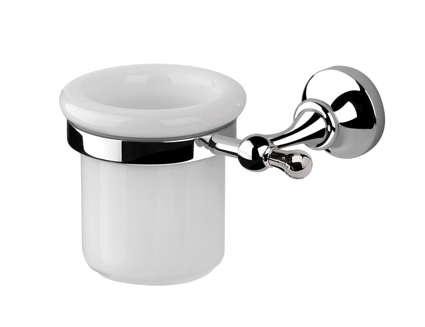 RG1106 Стакан подвесной Giulini Ibisco (цвет - хром, стакан белый)