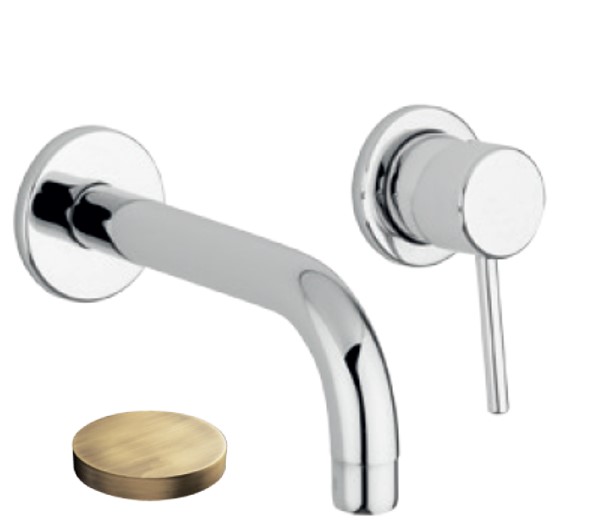 6525-20EPBR Внешняя часть для смесителя для раковины Giulini Futuro настенного монтажа, без донного клапана (цвет - бронза)