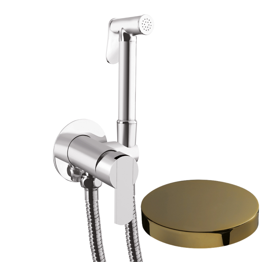 SH25/SEPO Внешняя часть гигиенического душа Giulini Surf со смесителем (цвет - золото)