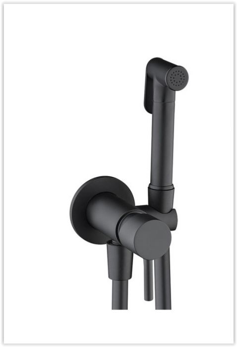 SH23EPNO Внешняя часть гигиенического душа Giulini со смесителем (цвет - черный матовый)