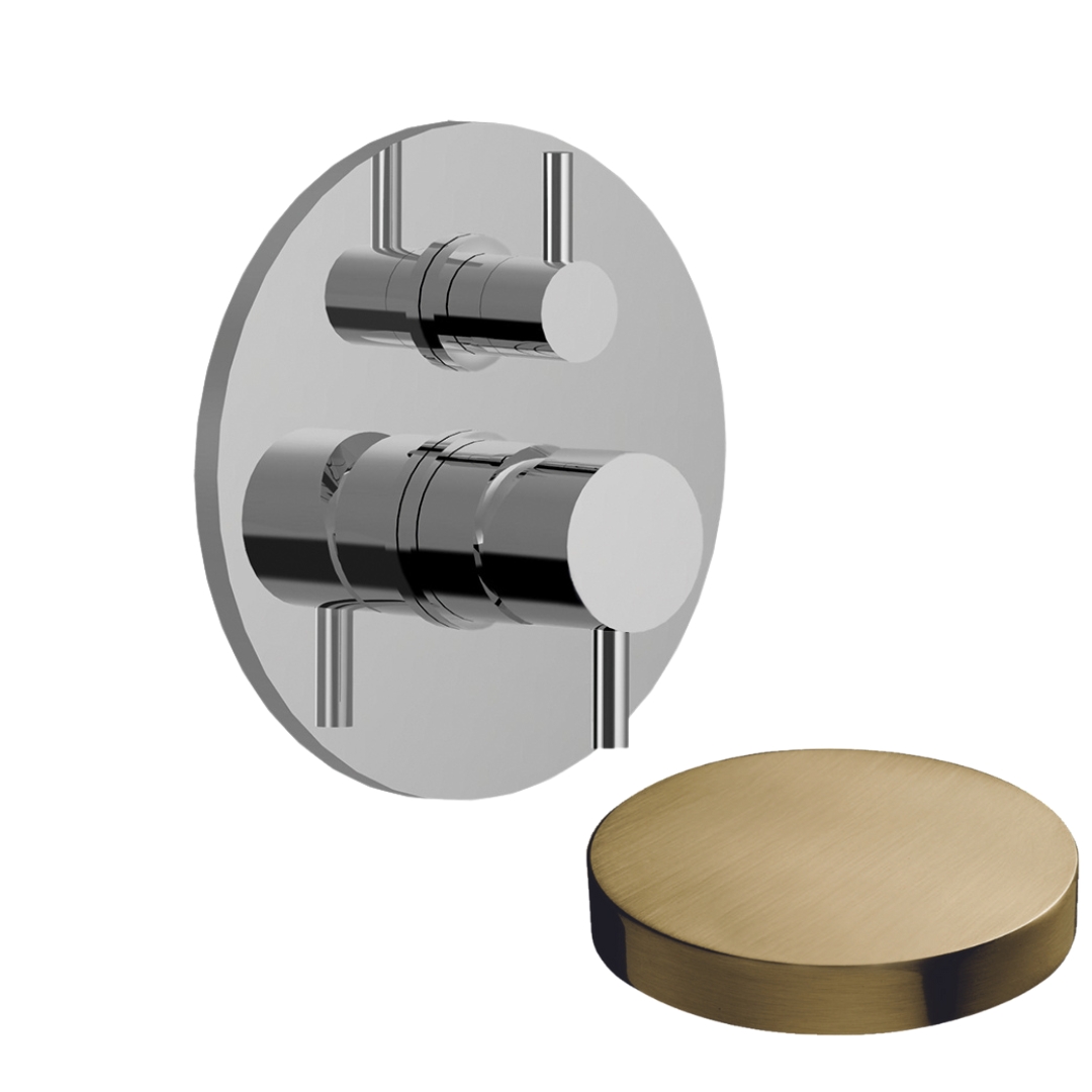 5964-2OSP Смеситель для душа Giulini My Future встраиваемый с дивертером-рычагом , на 2 режима (цвет - золото брашированное)