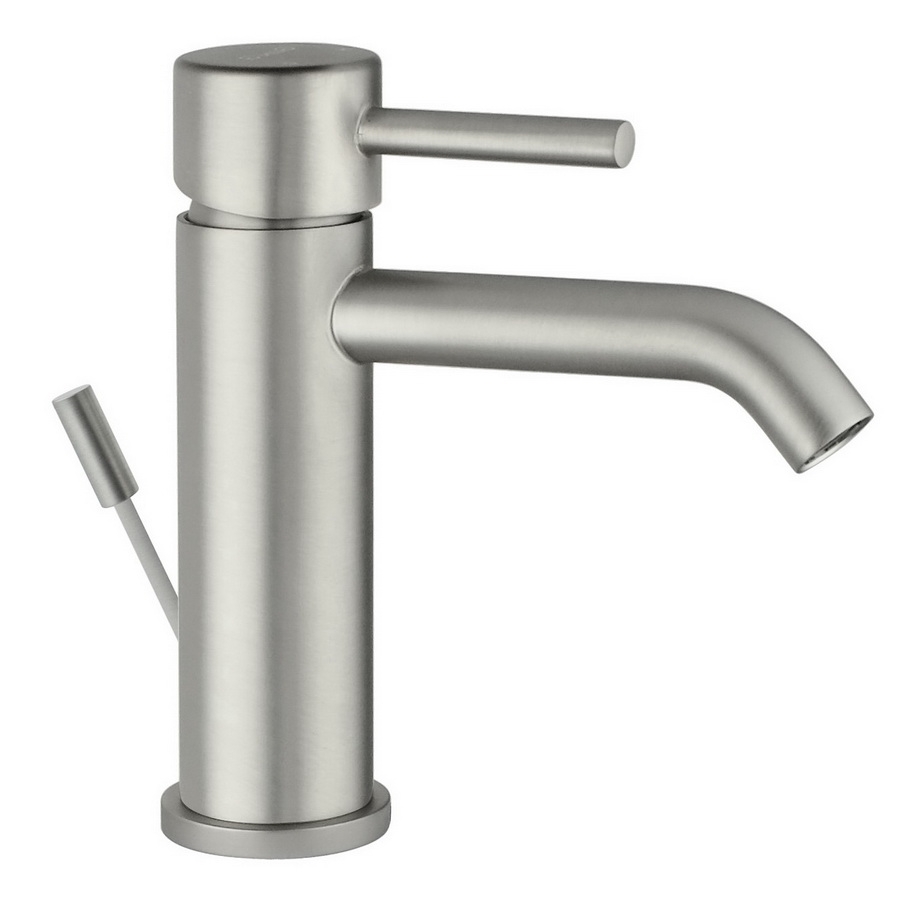 6545ANKO Смеситель для раковины Giulini Futuro с высоким изливом, донный клапан (цвет - матовый никель)