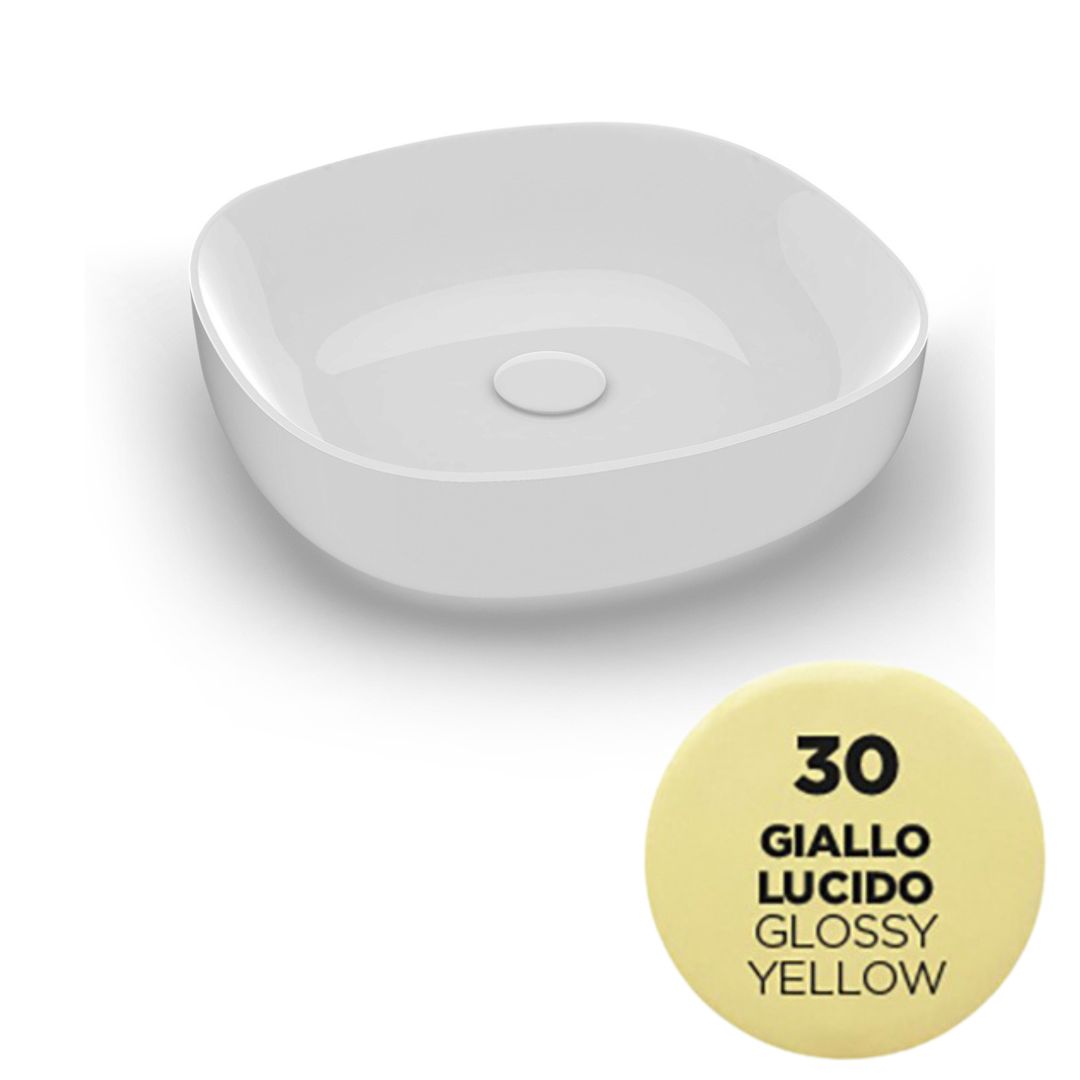 MET42O4030 Раковина Olympia Metamorfosi накладная, 45х45хh14 см (цвет - желтый глянцевый)