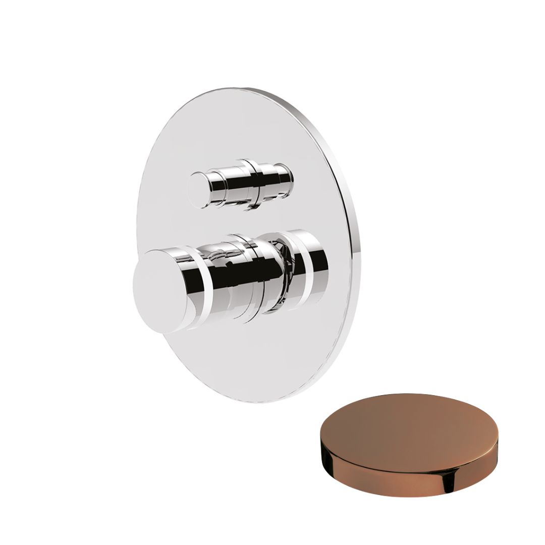 MR0063EPRG Внешняя часть для встраиваемого смесителя Giulini My Ring для душа с дивертером (цвет - розовое золото)