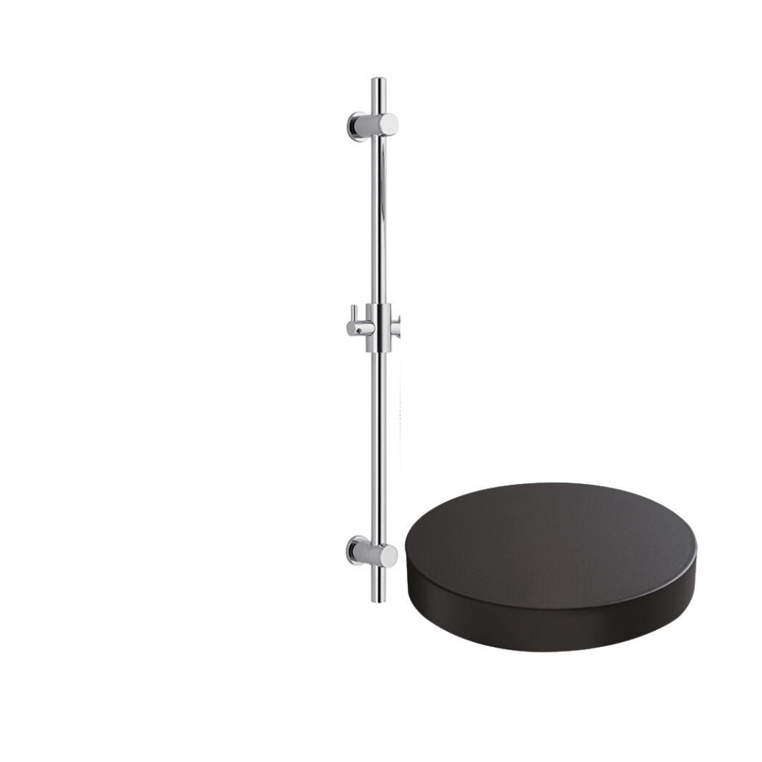 1669/2NO Штанга для душа Giulini без ручного душа (цвет - черный матовый)