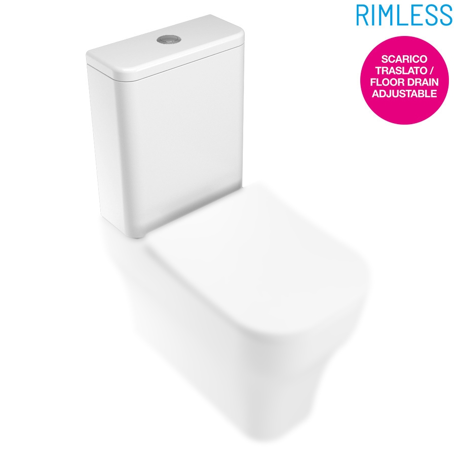 SYN71PF101 Бачок Olympia Synthesis Eco с двухрежимным сливным механизмом, 3/4,5 л (цвет - белый глянцевый)