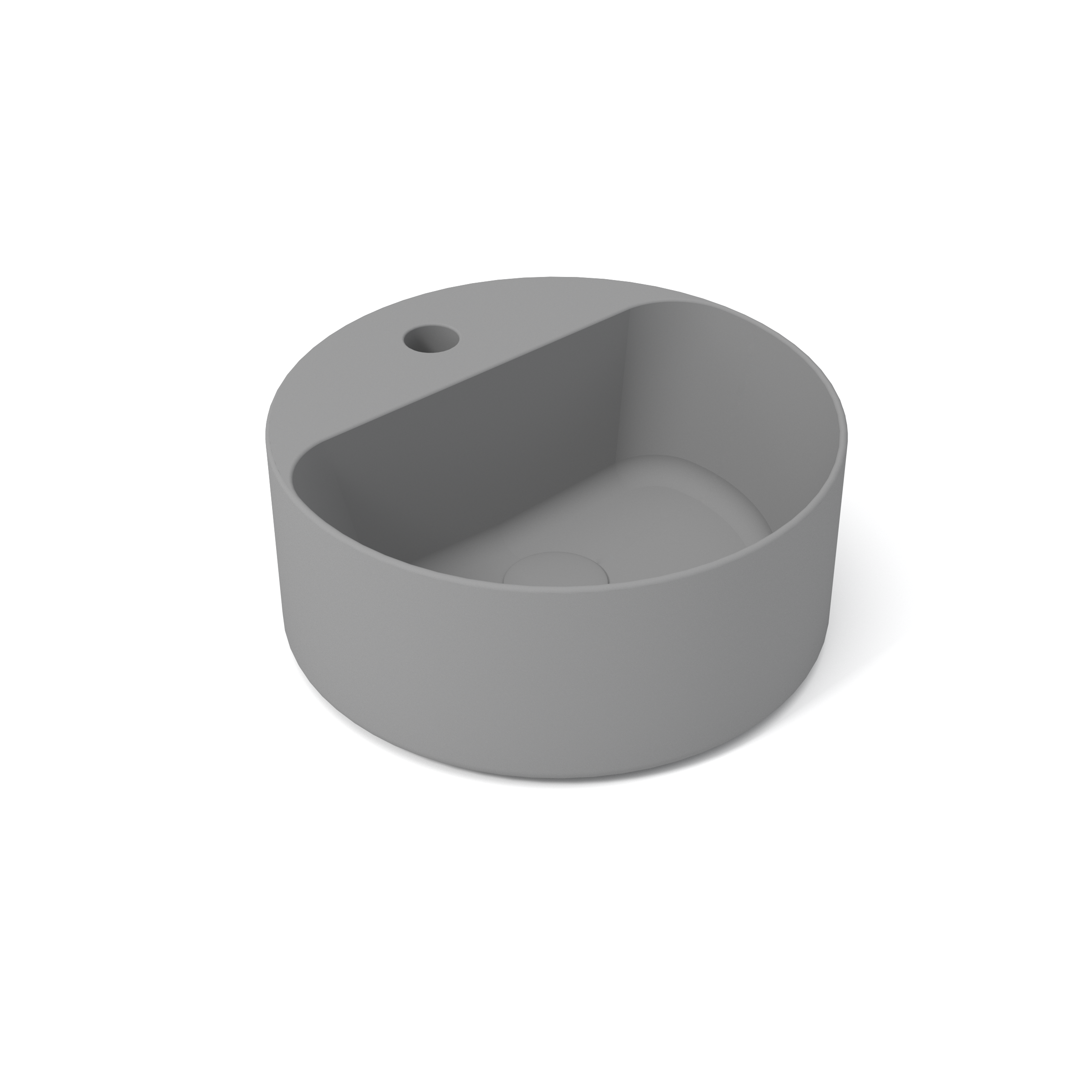 OPE42TO40103 Раковина накладная Olympia Open с отв. под смеситель, 40х40х17 см (цвет - серый матовый)