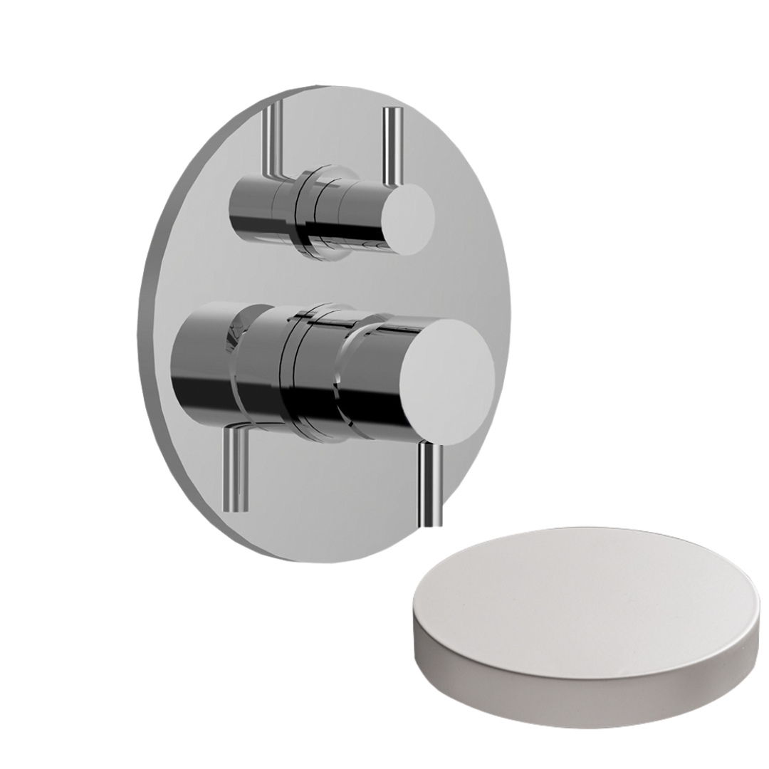 5964-2EPBO Внешняя часть смесителя для душа Giulini My Future встраиваемого с дивертером-рычагом, на 2 режима (цвет - белый матовый)