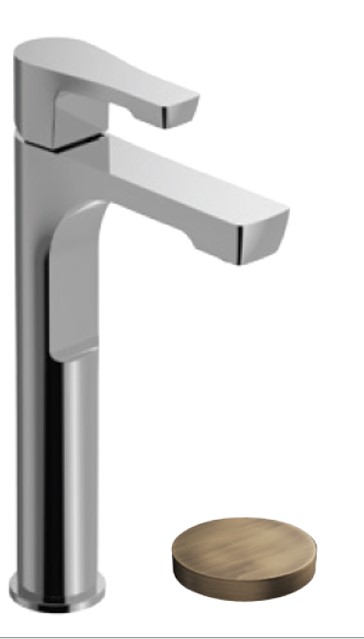 5711/SCBROP Однорычажный смеситель для раковины Giulini Ego удлиненный, без донного клапана  (цвет - бронза матовая)