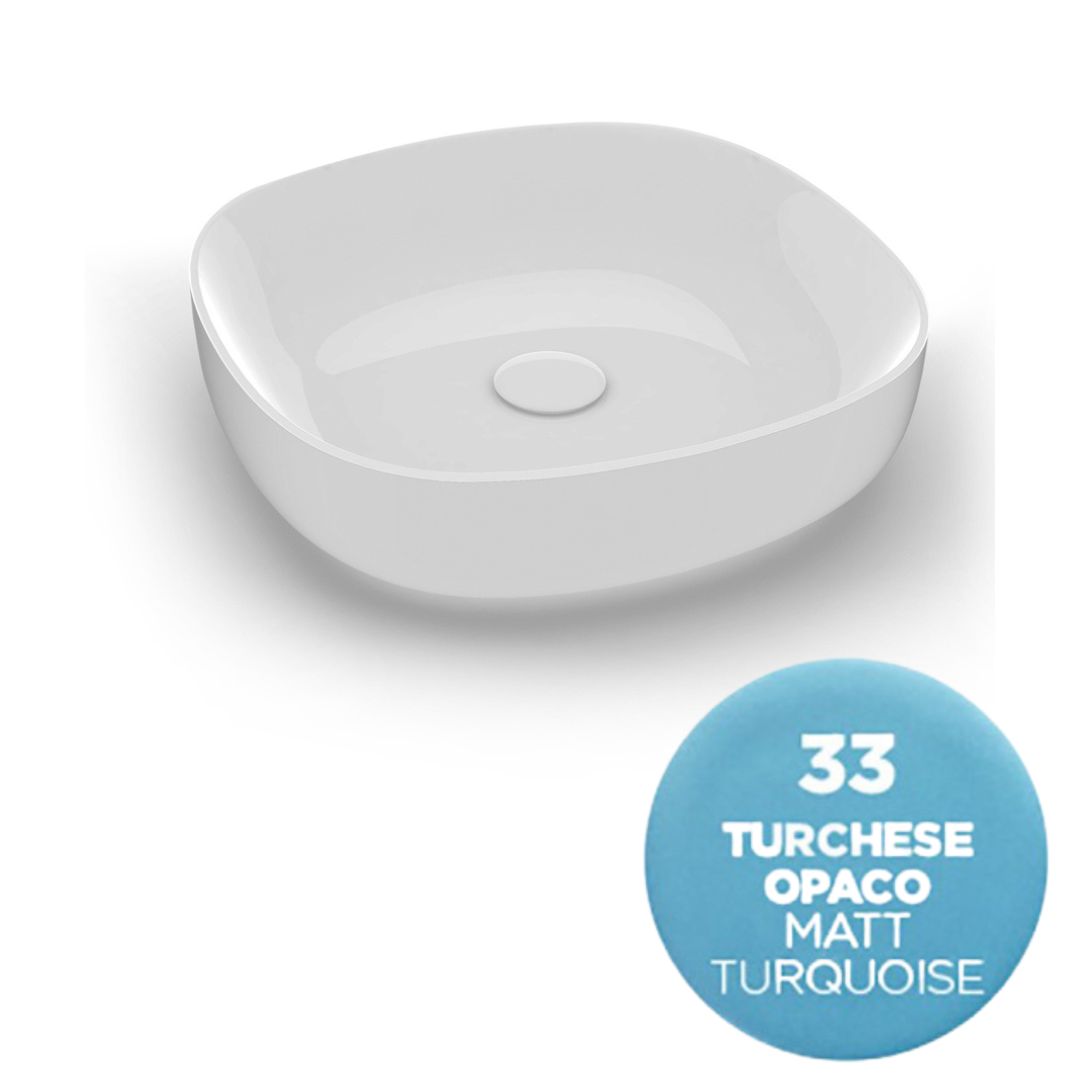 MET42O4033 Раковина Olympia Metamorfosi накладная, 45х45хh14 см (цвет - голубой матовый)