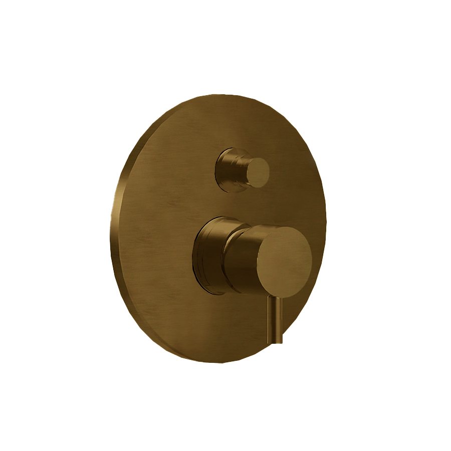 5913EPBROP Внешняя часть смесителя для душа Giulini My Future встраиваемого, на 2 режима, с кнопкой-переключателем (цвет - бронза матовая)