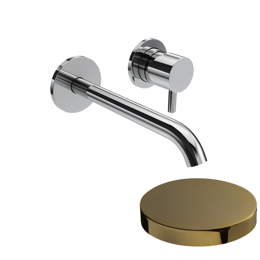 5925-18EPO Внешняя часть смесителя встраиваемого для раковины Giulini My Future XL ,излив 18 см,без донного клапана (цвет - золото)