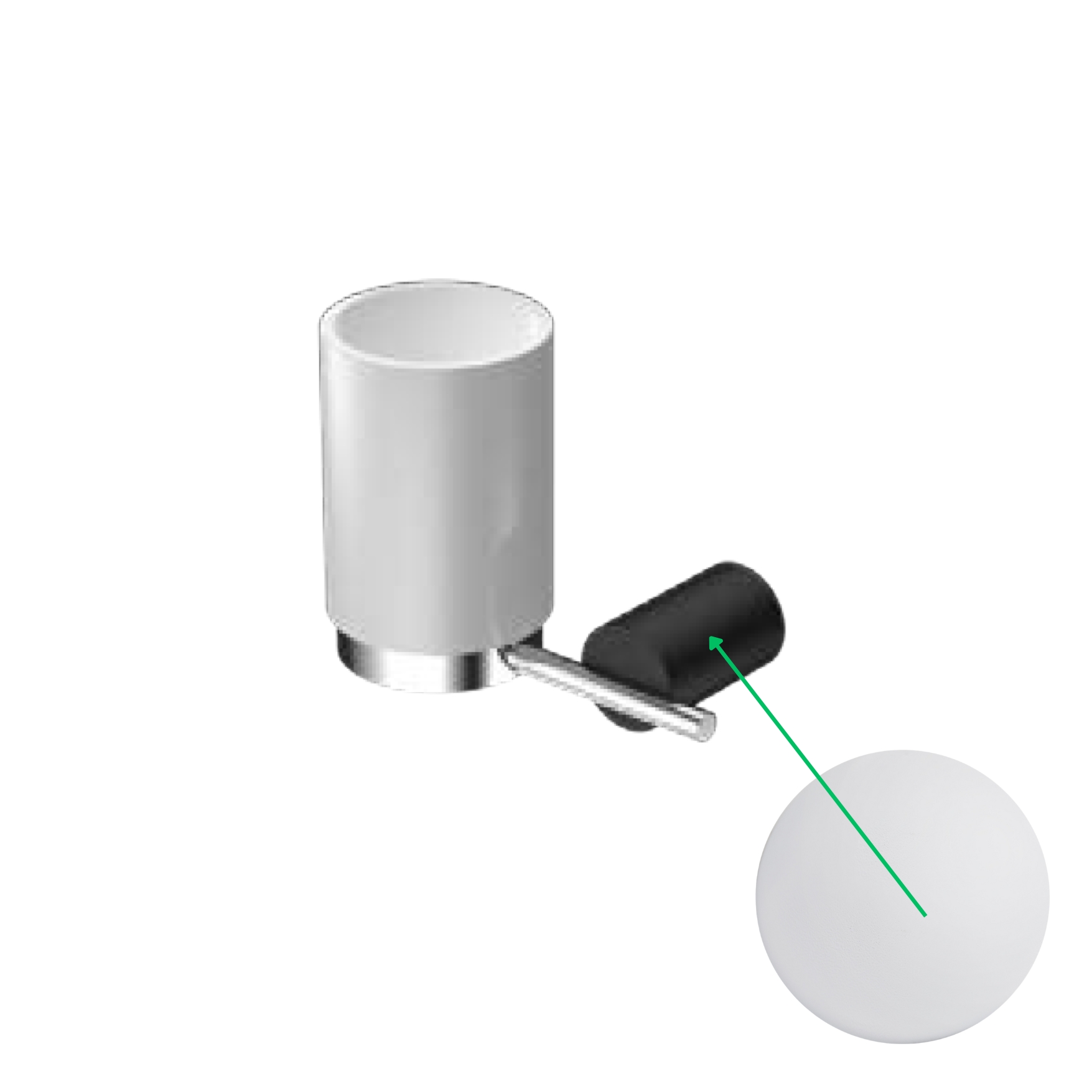 10731/BI/53/SSF Стакан подвесной Etrusca Dinamic, иск камень (цвет - хром)