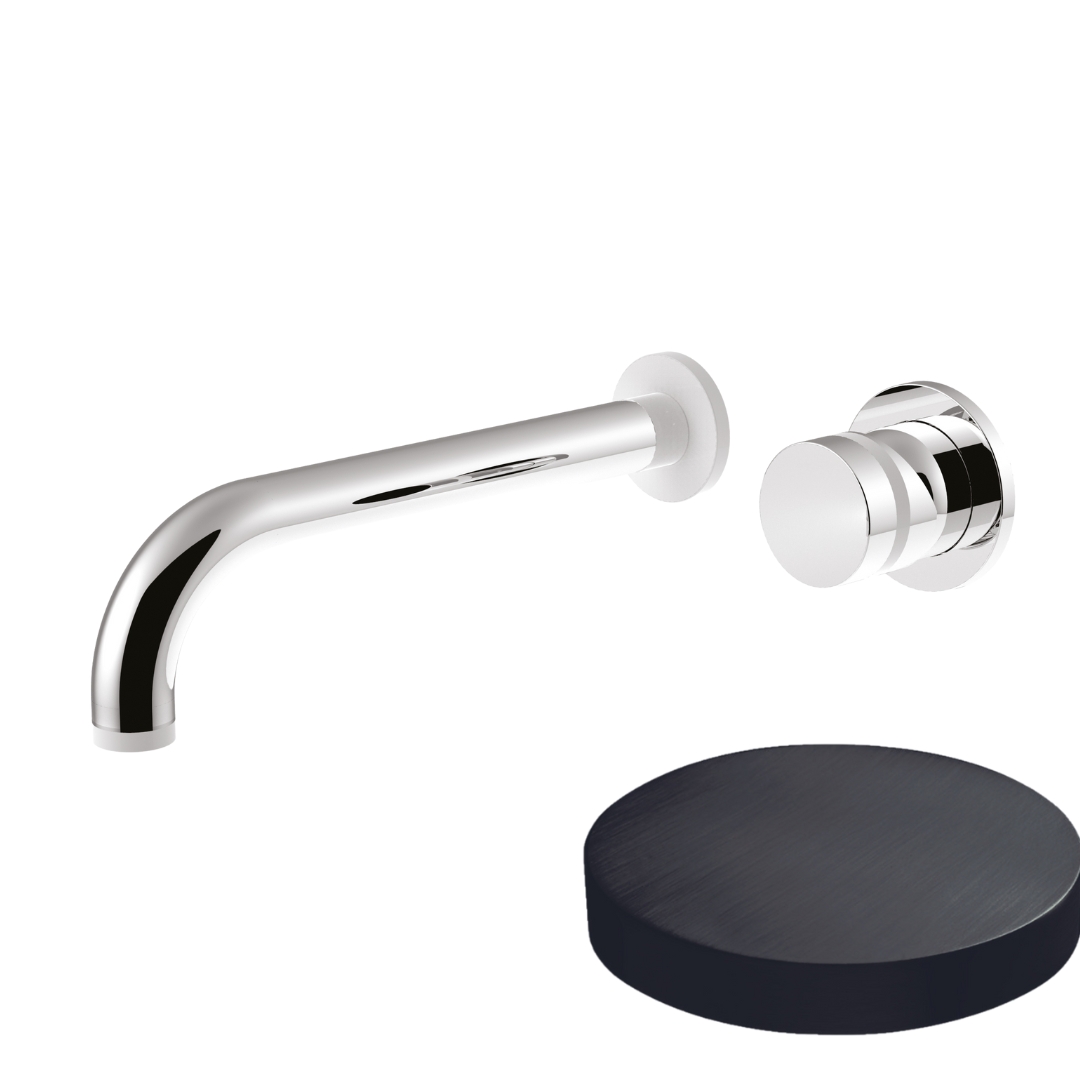 MR0025EPCRNS Внешняя часть встраиваемого смесителя для раковины Giulini My Ring (цвет - черный хром матовый)