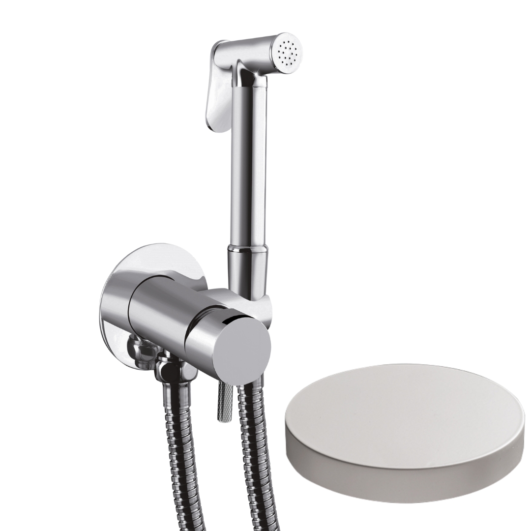 SH25/MFDEPBO Внешняя часть гигиенического душа со смесителем Giulini My Future Deluxe (цвет - белый матовый)