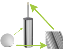 10777/PL/53/CR Ерш напольный Etrusca Sintesi (цвет - хром, гравировка - хром)