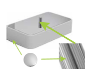 K/650/PL/53/SSF Контейнер косметический настольный отдельностоящий Etrusca SINTESI иск камень (цвет - хром, гравировка хром)