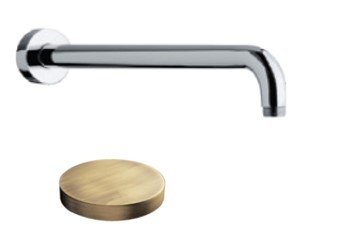 1751-45BR Душевой кронштейн из латуни Giulini, длина 450мм (цвет - бронза)