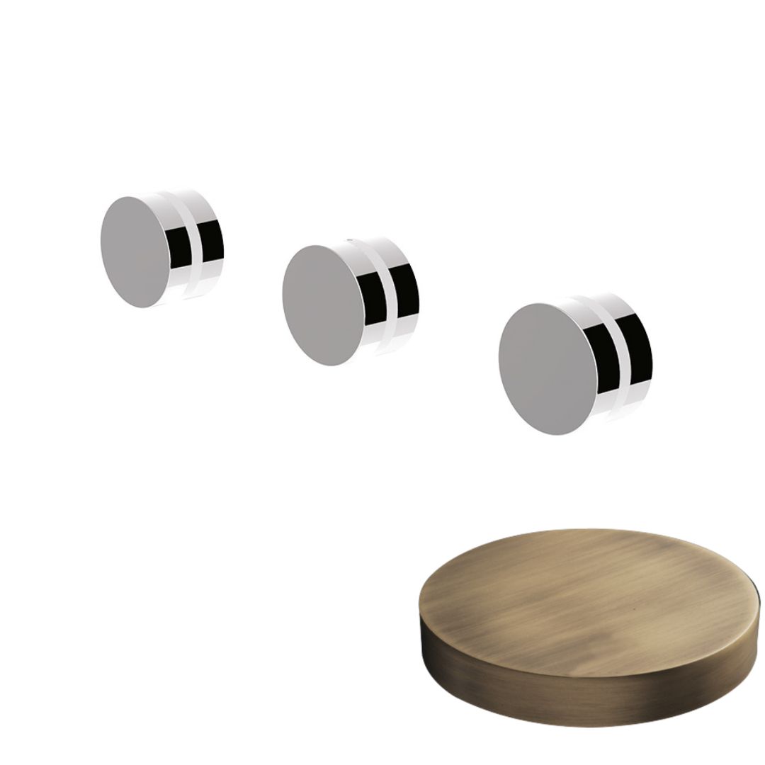 MR0115W2EPBROP Внешняя часть встраиваемого душевого смесителя  Guilini My Ring на 2 режима (цвет - матовая бронза)