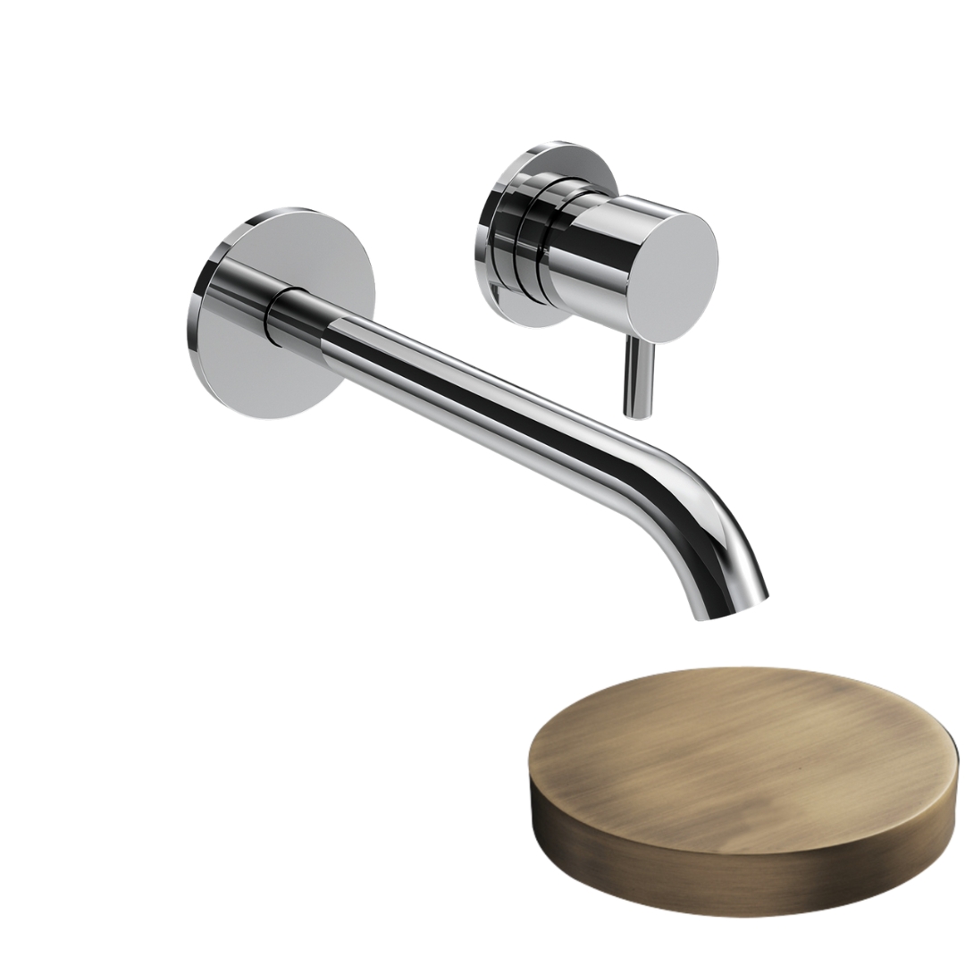 5925-18EPBROP Внешняя часть смесителя встраиваемого для раковины Giulini My Future XL ,излив 18 см,без донного клапана (цвет - бронза матовая)