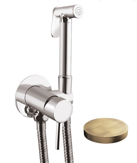 SH23EPBR Внешняя часть гигиенического душа Giulini со смесителем (цвет - бронза)