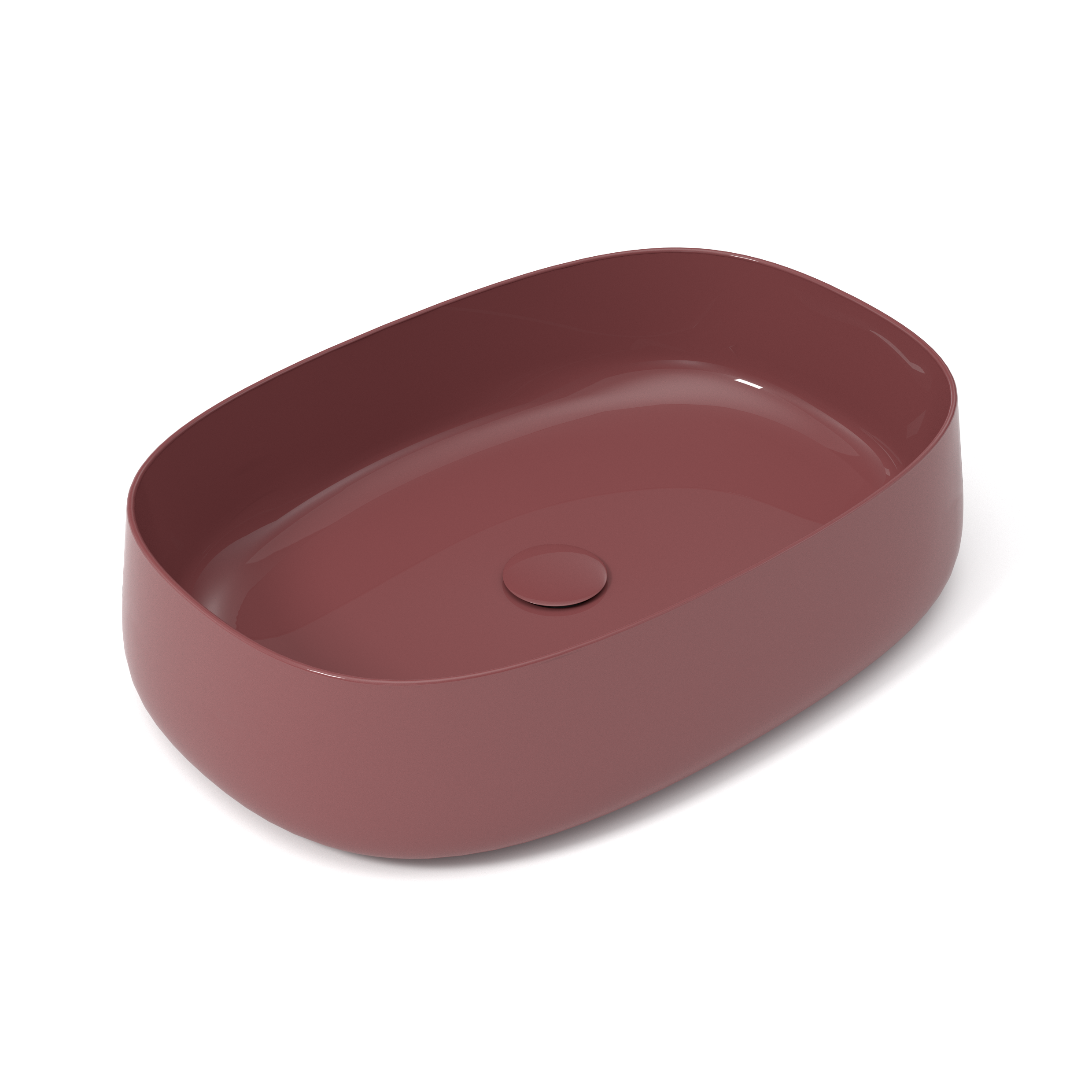 PAD4B60016 Раковина накладная Olympia Paddle, 62x42xh13 см (цвет - баклажан глянцевый)